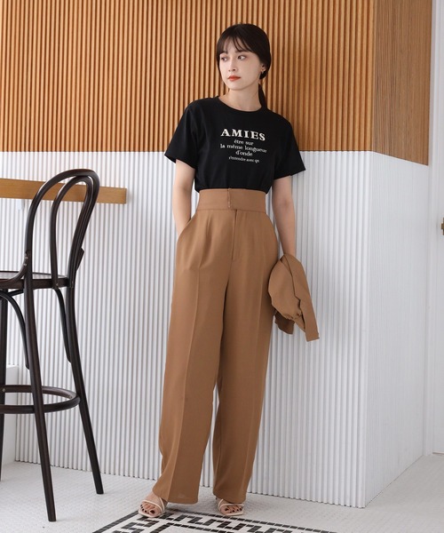 one after another NICE CLAUP(ワンアフターアナザーナイスクラップ)の「フレア袖ショートジャケット(セットアップスラックスあり)(その他アウター・レディース・ブラック/ブラウン/アイボリー/ベージュ系その他・FREE)」の13枚目の写真