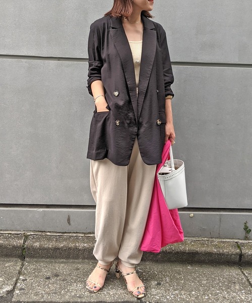 Omekashi(オメカシ)の「ダブルテーラードジャケット(テーラードジャケット・レディース・ブラック/イエロー・FREE)」の17枚目の写真