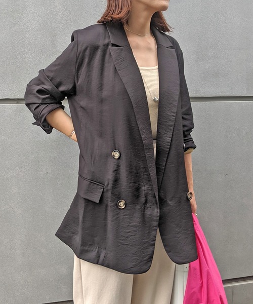 Omekashi(オメカシ)の「ダブルテーラードジャケット(テーラードジャケット・レディース・ブラック/イエロー・FREE)」の16枚目の写真