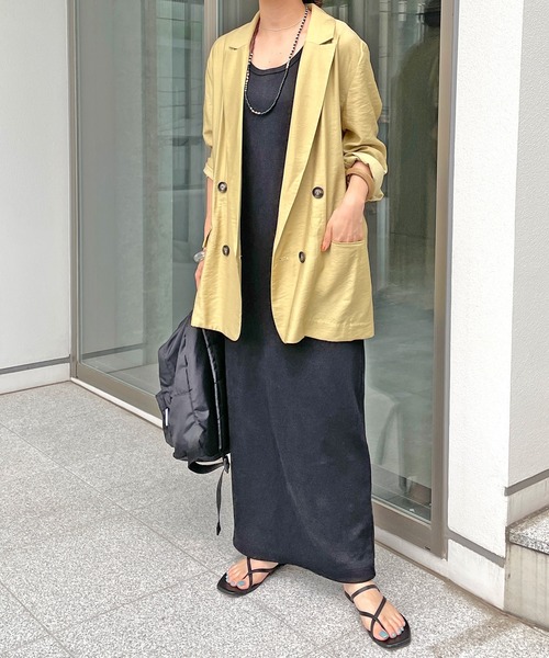 Omekashi(オメカシ)の「ダブルテーラードジャケット(テーラードジャケット・レディース・ブラック/イエロー・FREE)」の10枚目の写真