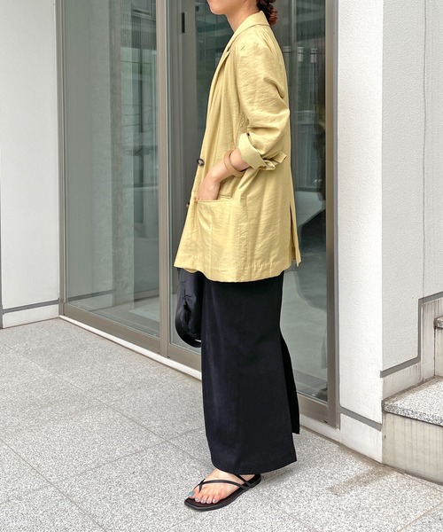 Omekashi(オメカシ)の「ダブルテーラードジャケット(テーラードジャケット・レディース・ブラック/イエロー・FREE)」の13枚目の写真