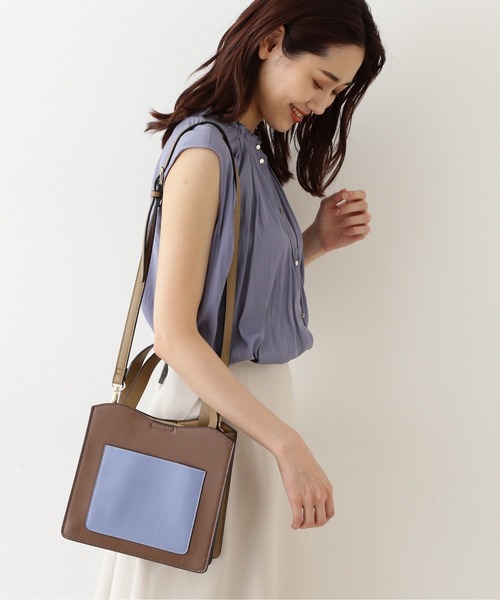 NATURAL BEAUTY BASIC(ナチュラルビューティーベーシック)の「トリカラースワローマチトート(ハンドバッグ・レディース・ブラウン/ピンク・フリ-)」の10枚目の写真