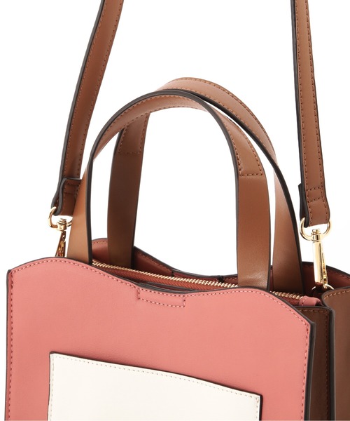NATURAL BEAUTY BASIC(ナチュラルビューティーベーシック)の「トリカラースワローマチトート(ハンドバッグ・レディース・ブラウン/ピンク・フリ-)」の11枚目の写真