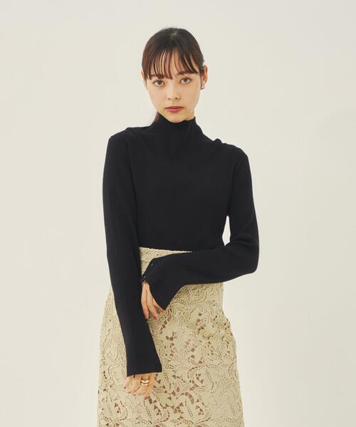 ＜EMMEL REFINES（エメル リファインズ）＞EM HW リブ ハイネック ニット －ウォッシャブル－