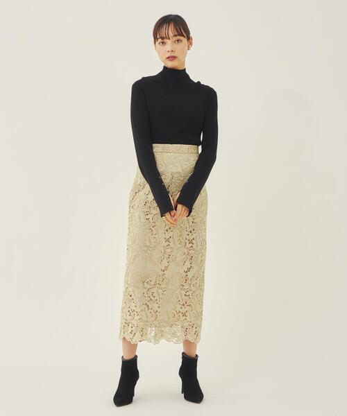 ＜EMMEL REFINES（エメル リファインズ）＞EM HW リブ ハイネック ニット －ウォッシャブル－