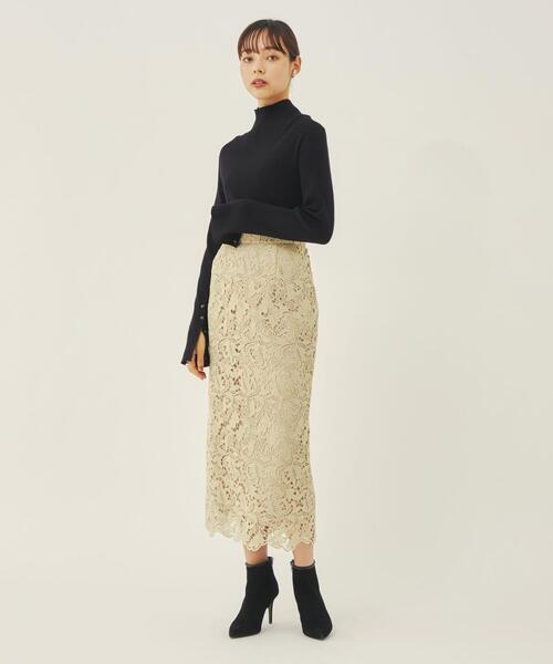 ＜EMMEL REFINES（エメル リファインズ）＞EM HW リブ ハイネック ニット －ウォッシャブル－