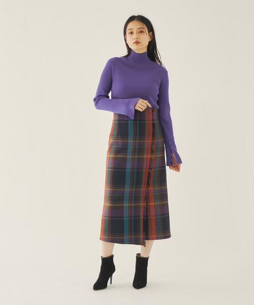 ＜EMMEL REFINES（エメル リファインズ）＞EM HW リブ ハイネック ニット －ウォッシャブル－