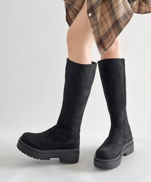 Shoes in Closet | 《#極軽》軽量厚底 2段ソール プレーン ロングブーツ 2698(ブーツ)