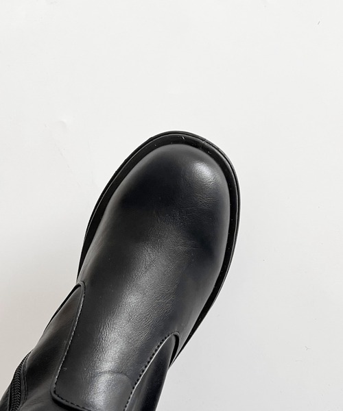 Shoes in Closet（シューズインクローゼット）の「《#極軽》軽量厚底 2段ソール プレーン ロングブーツ 2698（ブーツ・レディース・ブラック/ブラック系8/ダークブラウン系8・LL/M/L/S/3L/XS）」の19枚目の写真