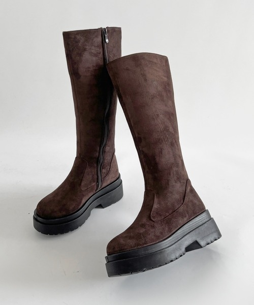 セール】【新色追加】《#極軽》軽量厚底 2段ソール プレーン ロング