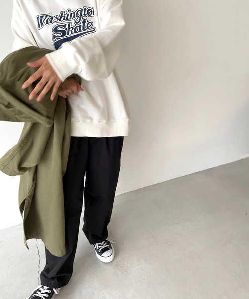 CANAL JEAN（キャナルジーン）の「via j(ヴィアジェイ) "Washington skate"裏毛トレーナー（スウェット・レディース・ネイビー/グレー/アイボリー・ONE SIZE）」の2枚目の写真