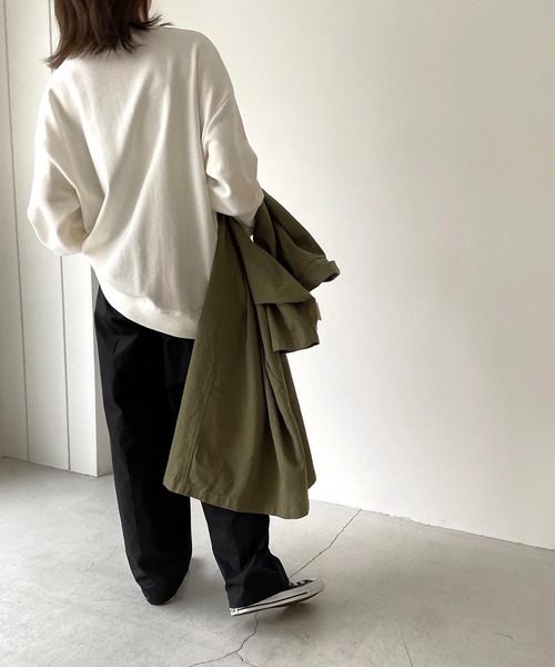 CANAL JEAN（キャナルジーン）の「via j(ヴィアジェイ) "Washington skate"裏毛トレーナー（スウェット・レディース・ネイビー/グレー/アイボリー・ONE SIZE）」の12枚目の写真