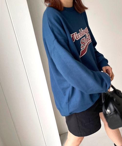 CANAL JEAN（キャナルジーン）の「via j(ヴィアジェイ) "Washington skate"裏毛トレーナー（スウェット・レディース・ネイビー/グレー/アイボリー・ONE SIZE）」の7枚目の写真