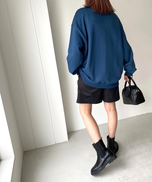 CANAL JEAN（キャナルジーン）の「via j(ヴィアジェイ) "Washington skate"裏毛トレーナー（スウェット・レディース・ネイビー/グレー/アイボリー・ONE SIZE）」の11枚目の写真