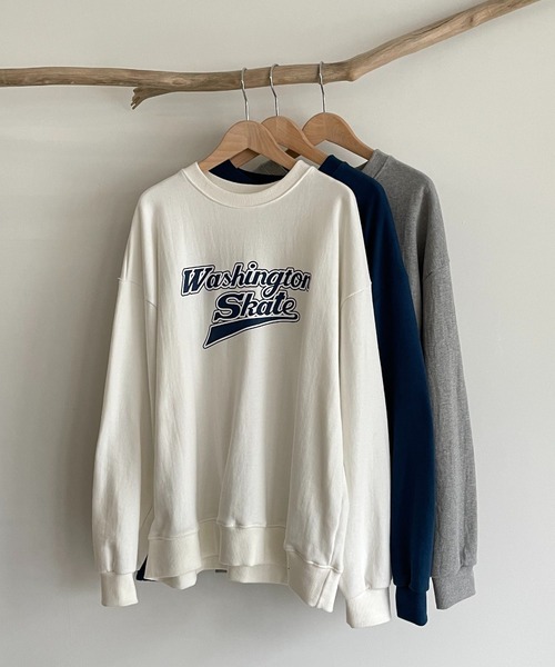 CANAL JEAN（キャナルジーン）の「via j(ヴィアジェイ) "Washington skate"裏毛トレーナー（スウェット・レディース・ネイビー/グレー/アイボリー・ONE SIZE）」の15枚目の写真