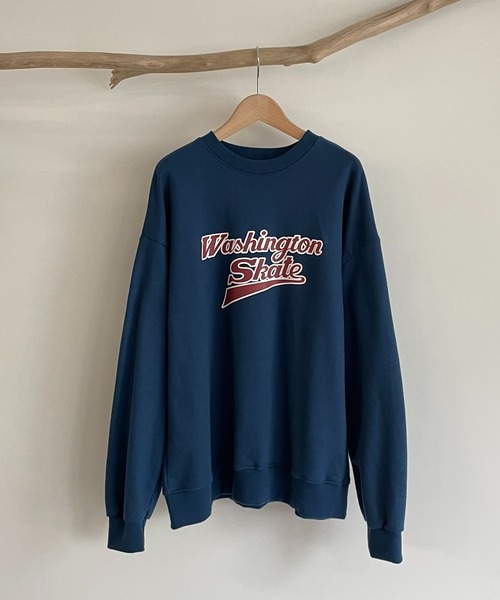 CANAL JEAN（キャナルジーン）の「via j(ヴィアジェイ) "Washington skate"裏毛トレーナー（スウェット・レディース・ネイビー/グレー/アイボリー・ONE SIZE）」の9枚目の写真