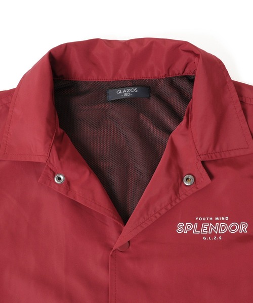 GLAZOS（グラソス）の「コーチジャケット（ブルゾン・キッズ・ブラック/エンジ/カーキ・130cm/140cm/150cm/160cm/170cm）」の4枚目の写真