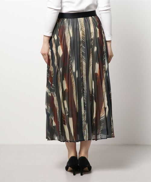 FLOML(フロム)の「【FLOML】ドローイングストライププリントスカート(スカート・レディース・ブラウン・38)」の8枚目の写真