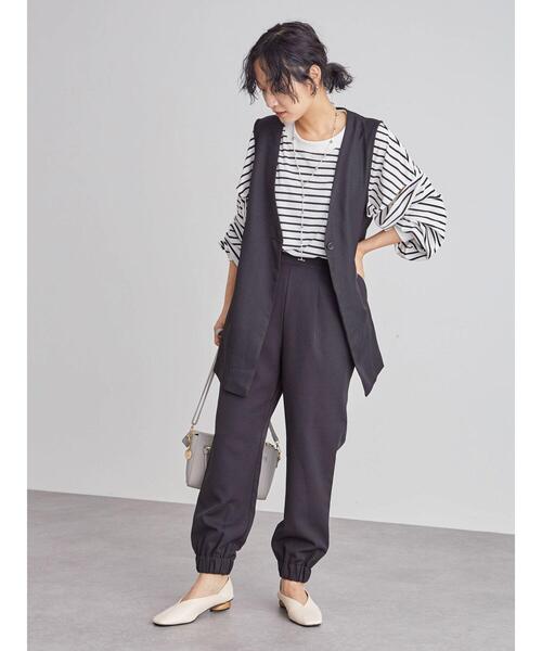 Green　Parks（グリーンパークス）の「ジョガーパンツ＊（その他パンツ・レディース・ホワイト系その他2/ブラック・M/L）」の5枚目の写真