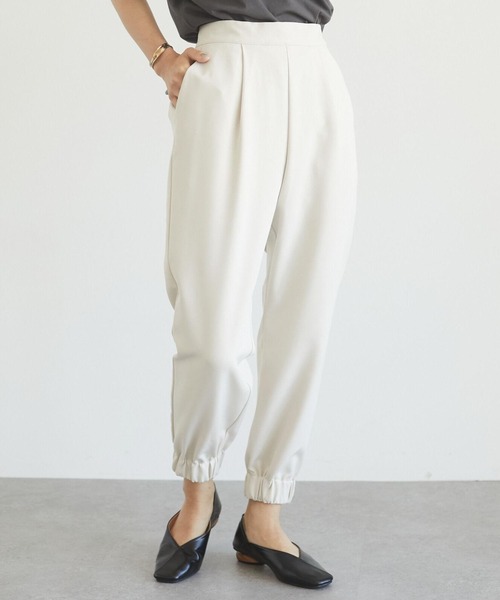 Green　Parks（グリーンパークス）の「ジョガーパンツ＊（その他パンツ・レディース・ホワイト系その他2/ブラック・M/L）」の2枚目の写真