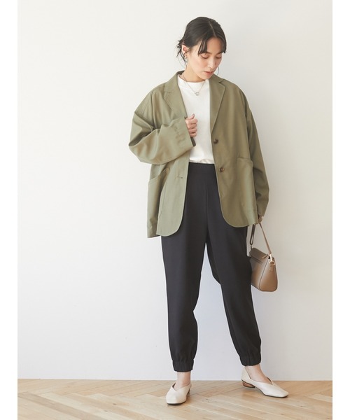 Green　Parks（グリーンパークス）の「ジョガーパンツ＊（その他パンツ・レディース・ホワイト系その他2/ブラック・M/L）」の15枚目の写真