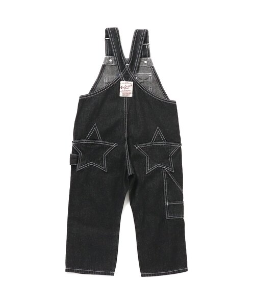 BREEZE（ブリーズ）の「スターポケットサロペット 10分丈（サロペット/オーバーオール・キッズ・ブルー/ブラック・110/100/130/90/120/80）」の3枚目の写真