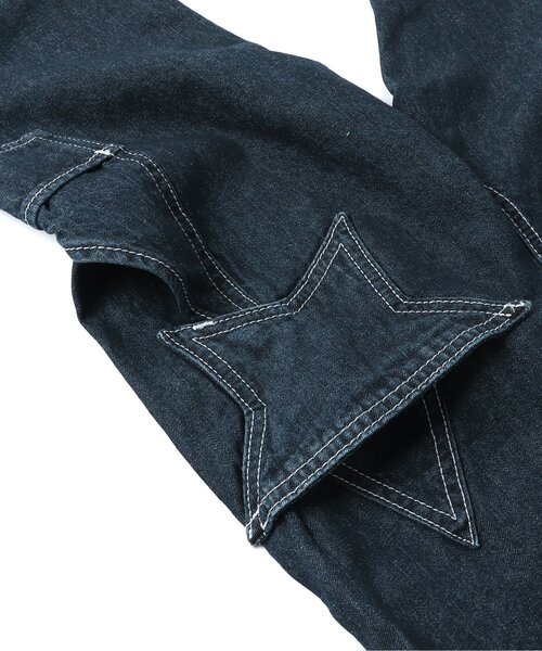 BREEZE（ブリーズ）の「スターポケットサロペット 10分丈（サロペット/オーバーオール・キッズ・ブルー/ブラック・110/100/130/90/120/80）」の6枚目の写真