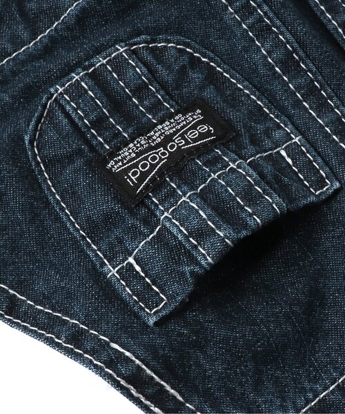 BREEZE（ブリーズ）の「スターポケットサロペット 10分丈（サロペット/オーバーオール・キッズ・ブルー/ブラック・110/100/130/90/120/80）」の11枚目の写真