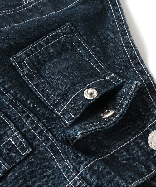 BREEZE（ブリーズ）の「スターポケットサロペット 10分丈（サロペット/オーバーオール・キッズ・ブルー/ブラック・110/100/130/90/120/80）」の12枚目の写真