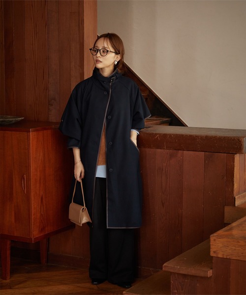 titivate（ティティベイト）の「ﾊﾟｲﾋﾟﾝｸﾞﾎﾟﾝﾁｮﾄﾚﾝﾁｺｰﾄ（トレンチコート・レディース・ベージュ/ネイビー・S/M/XS）」の19枚目の写真