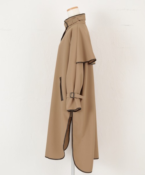 titivate（ティティベイト）の「ﾊﾟｲﾋﾟﾝｸﾞﾎﾟﾝﾁｮﾄﾚﾝﾁｺｰﾄ（トレンチコート・レディース・ベージュ/ネイビー・S/M/XS）」の10枚目の写真