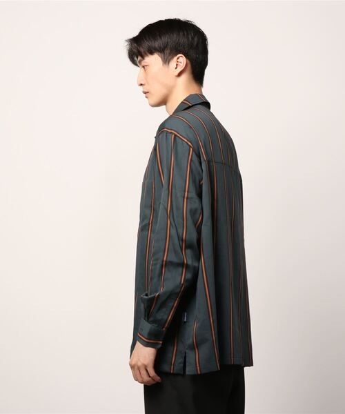 APPLEBUM（アップルバム）の「Green Stripe Oversize L/S Shirt（シャツ/ブラウス・メンズ・グリーン・X-LARGE/MEDIUM/LARGE）」の9枚目の写真