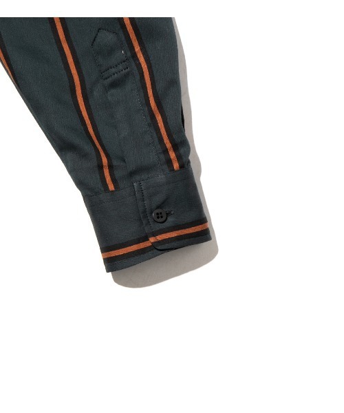 APPLEBUM（アップルバム）の「Green Stripe Oversize L/S Shirt（シャツ/ブラウス・メンズ・グリーン・X-LARGE/MEDIUM/LARGE）」の12枚目の写真