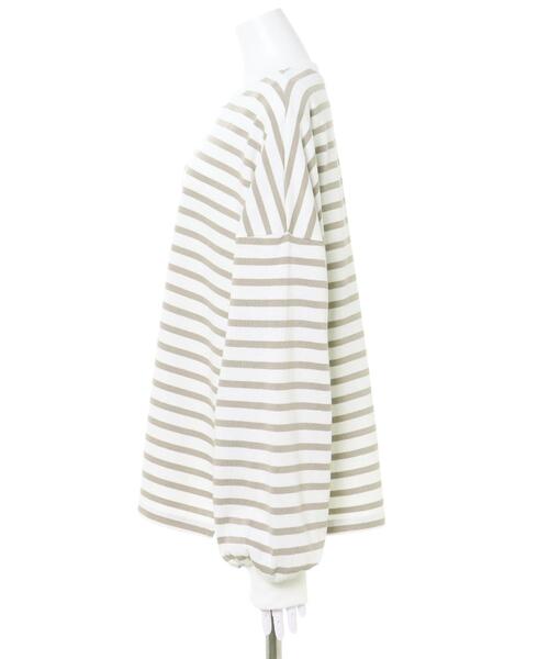 INGNI（イング）の「ボリュームスリーブボーダーTシャツ（Tシャツ/カットソー・レディース・ブラウン系その他/ホワイト系/ホワイト系6・M）」の4枚目の写真