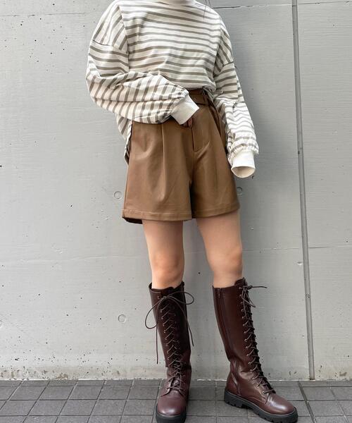 INGNI（イング）の「ボリュームスリーブボーダーTシャツ（Tシャツ/カットソー・レディース・ブラウン系その他/ホワイト系/ホワイト系6・M）」の7枚目の写真