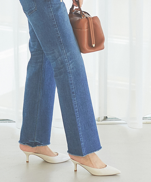 Rouge vif（ルージュヴィフ）の「ヒールミュール（パンプス・レディース・ブラック/オフホワイト・37/38/36）」の2枚目の写真