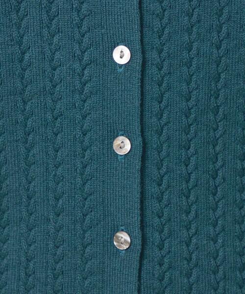 closet story(クローゼットストーリー)の「<closet story>アミジ ショート カーディガン -ウォッシャブル-(カーディガン/ボレロ・レディース・ダークグリーン/ブラック・FREE)」の8枚目の写真