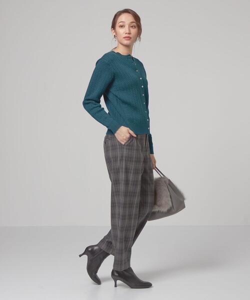 closet story(クローゼットストーリー)の「<closet story>アミジ ショート カーディガン -ウォッシャブル-(カーディガン/ボレロ・レディース・ダークグリーン/ブラック・FREE)」の10枚目の写真