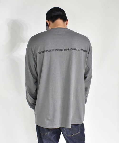 DOUBLE STEAL（ダブルスティール）の「DS One Point 長袖Tシャツ（Tシャツ/カットソー・メンズ・サンドベージュ/ホワイト/ブラック/チャコールグレー・MEDIUM/X-LARGE/LARGE）」の20枚目の写真