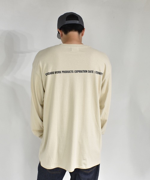 DOUBLE STEAL（ダブルスティール）の「DS One Point 長袖Tシャツ（Tシャツ/カットソー・メンズ・サンドベージュ/ホワイト/ブラック/チャコールグレー・MEDIUM/X-LARGE/LARGE）」の22枚目の写真