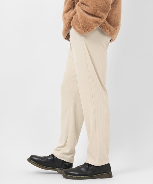 make a ray!（メイク ア レイ！）の「コーデュロイ ストレッチ テーパード イージーパンツ（その他パンツ・メンズ・ブラック/ベージュ/ネイビー/ブラウン/アイボリー・M/L/XL）」の2枚目の写真