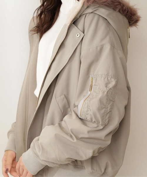 PROPORTION BODY DRESSING(プロポーションボディドレッシング)の「<E>フードファーブルゾン / 1211257001(ブルゾン・レディース・カーキ/ブラウン系その他・MEDIUM/SMALL)」の6枚目の写真