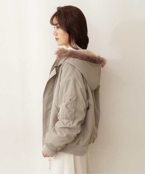PROPORTION BODY DRESSING(プロポーションボディドレッシング)の「<E>フードファーブルゾン / 1211257001(ブルゾン・レディース・カーキ/ブラウン系その他・MEDIUM/SMALL)」の9枚目の写真