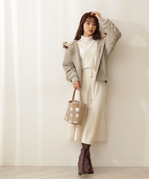 PROPORTION BODY DRESSING(プロポーションボディドレッシング)の「<E>フードファーブルゾン / 1211257001(ブルゾン・レディース・カーキ/ブラウン系その他・MEDIUM/SMALL)」の8枚目の写真