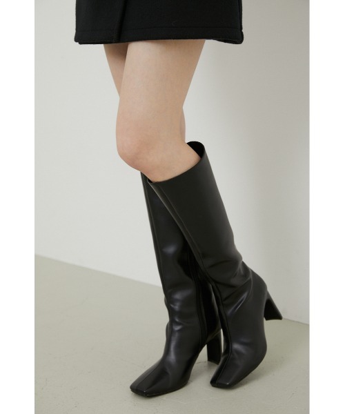 rienda(リエンダ)の「スクエアトゥーロングブーツ(ブーツ・レディース・ブラック/ブラウン/キャメル・SMALL/MEDIUM/LARGE)」の8枚目の写真