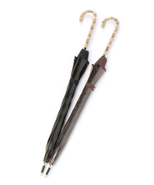 GLOBAL WORK(グローバルワーク)の「バンブー風クリアビニール傘/229728(長傘・レディース・オフホワイト/ブラック/ダークブラウン・FREE)」の4枚目の写真