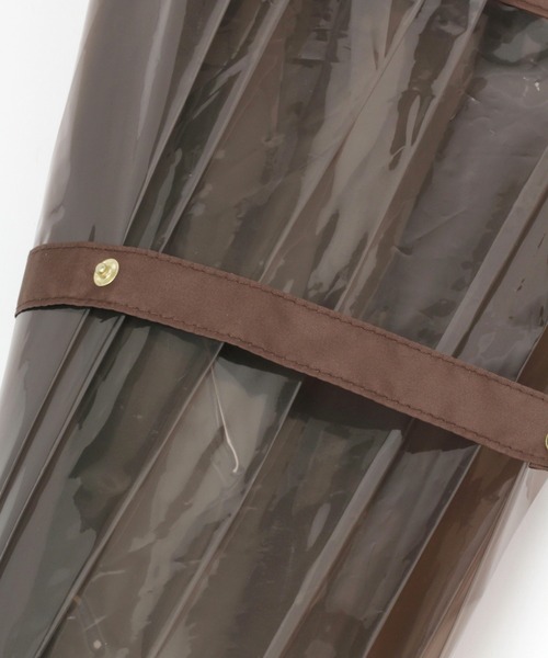 GLOBAL WORK(グローバルワーク)の「バンブー風クリアビニール傘/229728(長傘・レディース・オフホワイト/ブラック/ダークブラウン・FREE)」の10枚目の写真