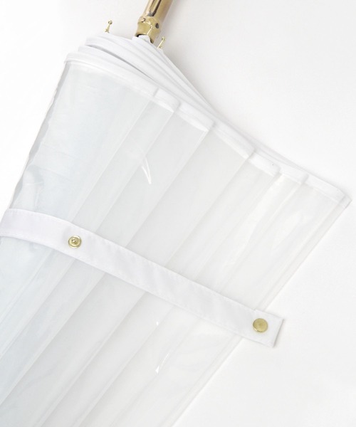 GLOBAL WORK(グローバルワーク)の「バンブー風クリアビニール傘/229728(長傘・レディース・オフホワイト/ブラック/ダークブラウン・FREE)」の15枚目の写真