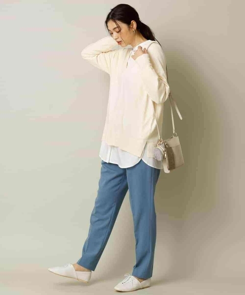 a.v.v（アーヴェヴェ）の「【3Dパンツ】イージーテーパードパンツ（その他パンツ・レディース・ライトグレー/チャコールグレー/ブラック/ベージュ/ブルー/クリーム・36/34/38/40/42）」の10枚目の写真