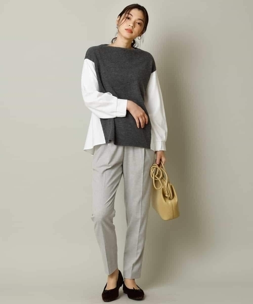 a.v.v（アーヴェヴェ）の「【3Dパンツ】イージーテーパードパンツ（その他パンツ・レディース・ライトグレー/チャコールグレー/ブラック/ベージュ/ブルー/クリーム・36/34/38/40/42）」の22枚目の写真